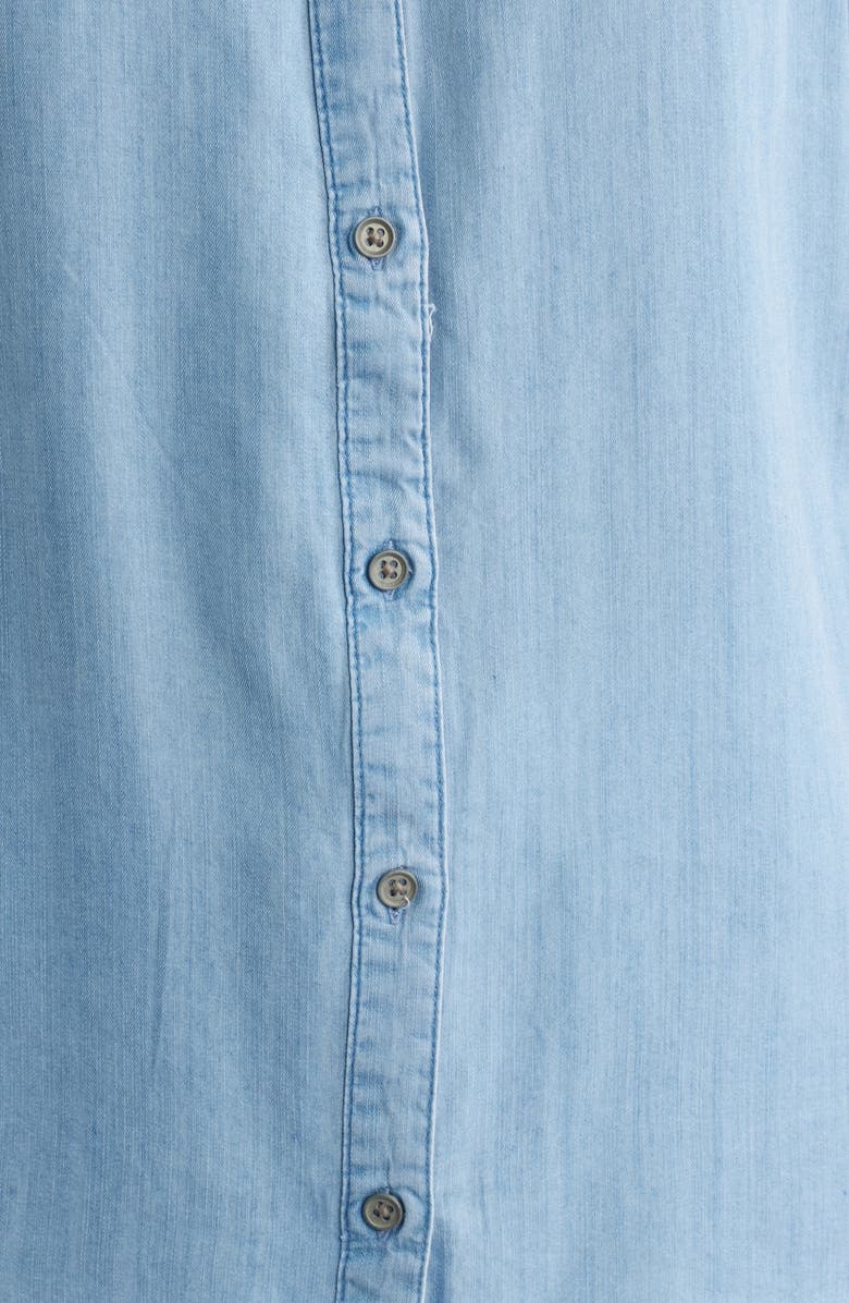 beachlunchlounge Indira Denim Shirt, Alternate, color, Light Wash
