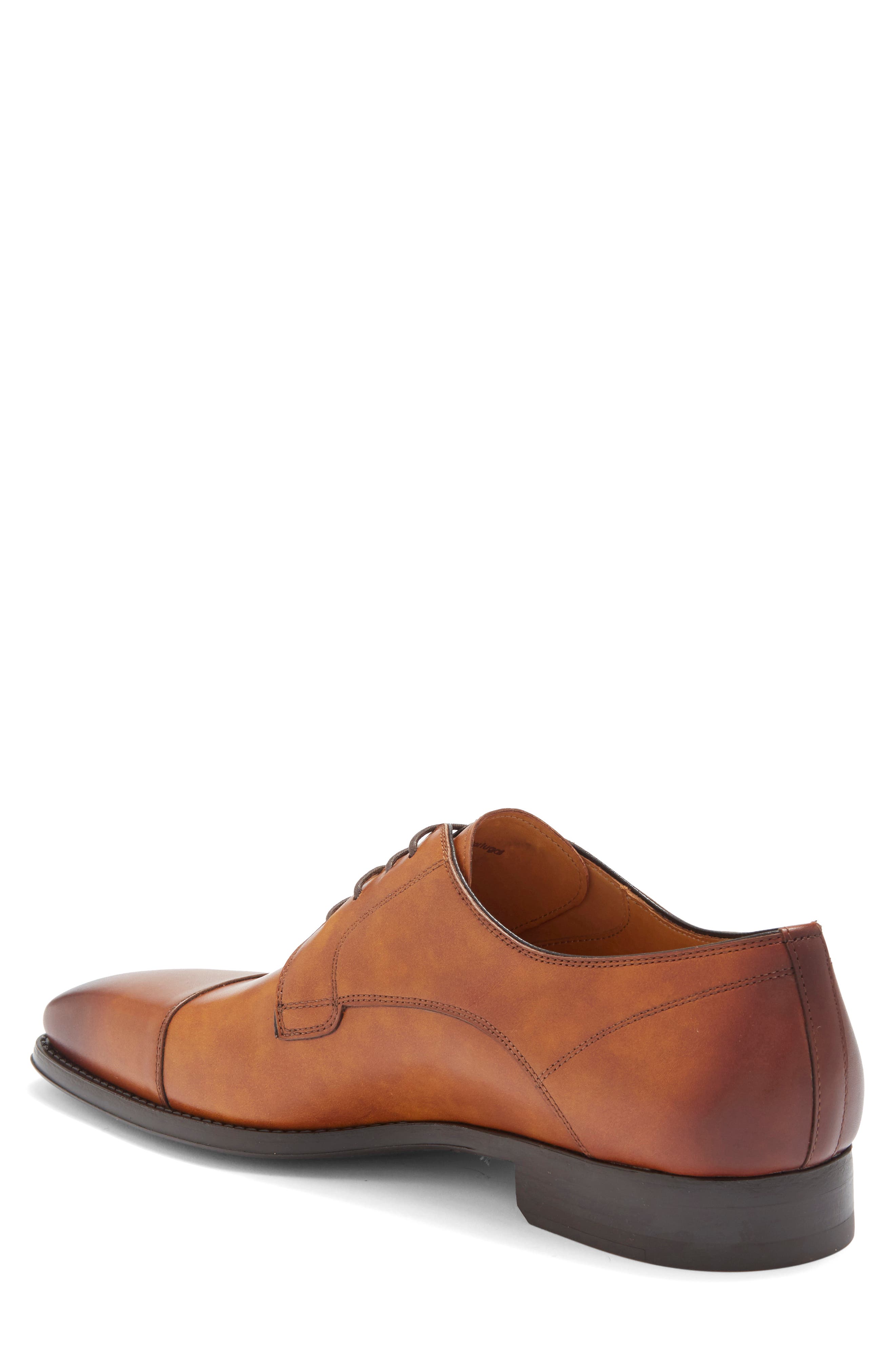 Magnanni Samson Burnished Cap Toe Derby - Wide Width Available, Alternate, color, Cuero