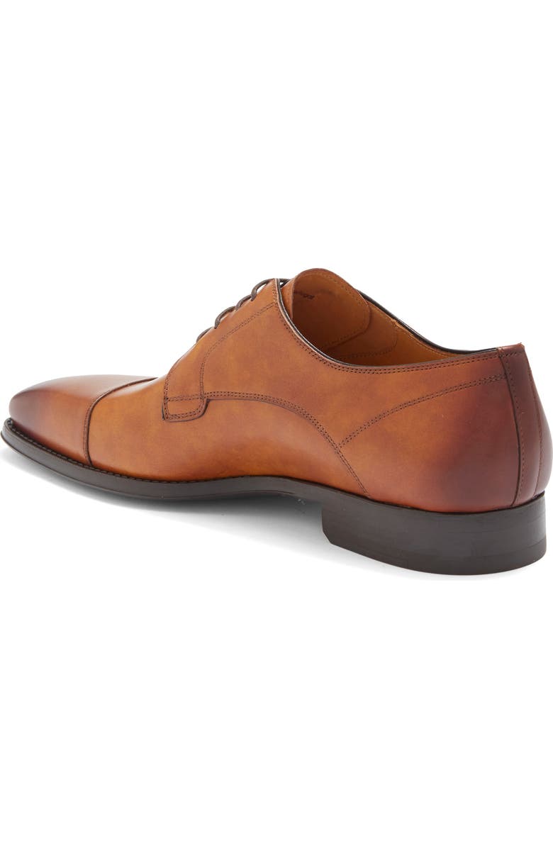 Magnanni Samson Burnished Cap Toe Derby - Wide Width Available, Alternate, color, Cuero
