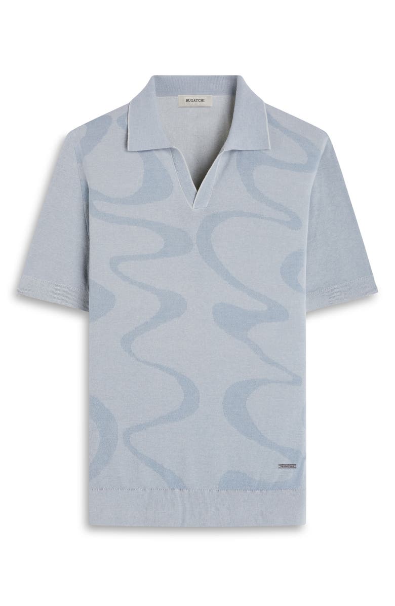 Bugatchi Johnny Collar Cotton & Silk Polo Sweater, Alternate, color, Mint