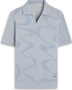 Bugatchi Johnny Collar Cotton & Silk Polo Sweater