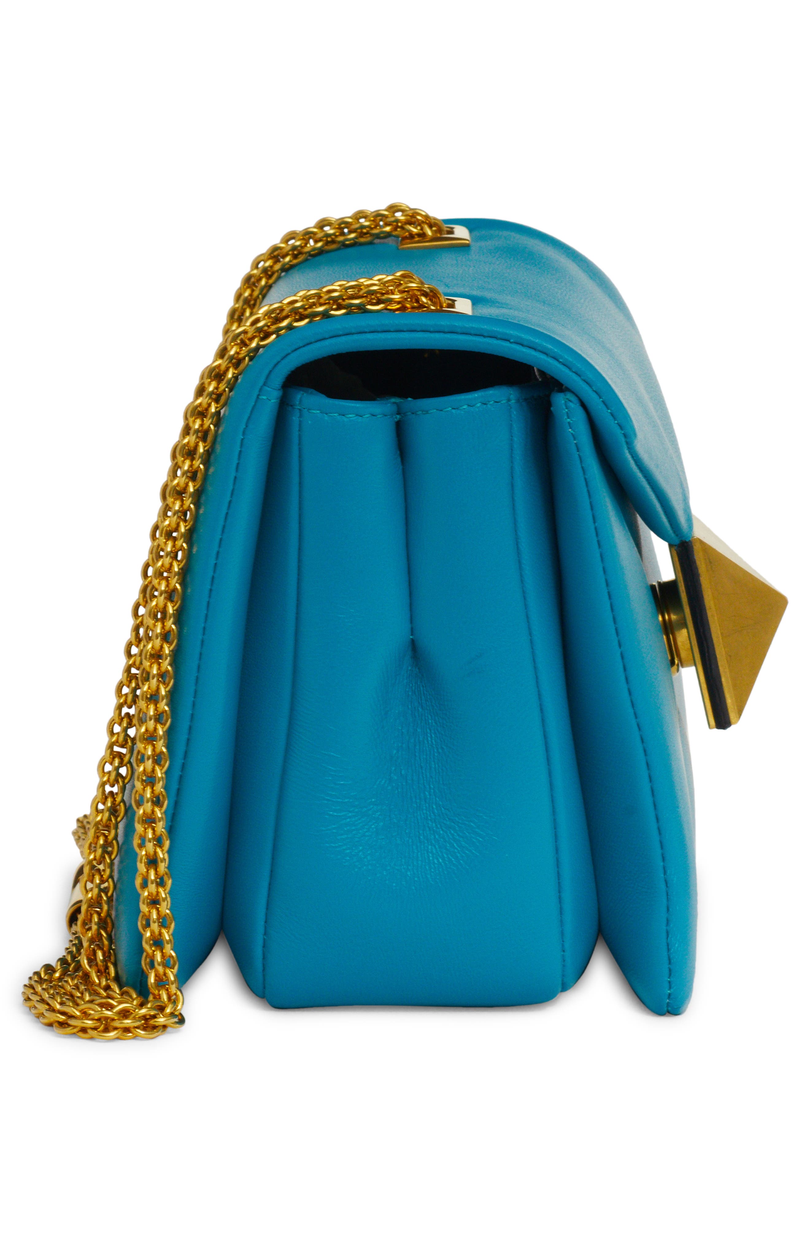 Valentino Garavani One Stud Leather Shoulder Bag, Alternate, color, 