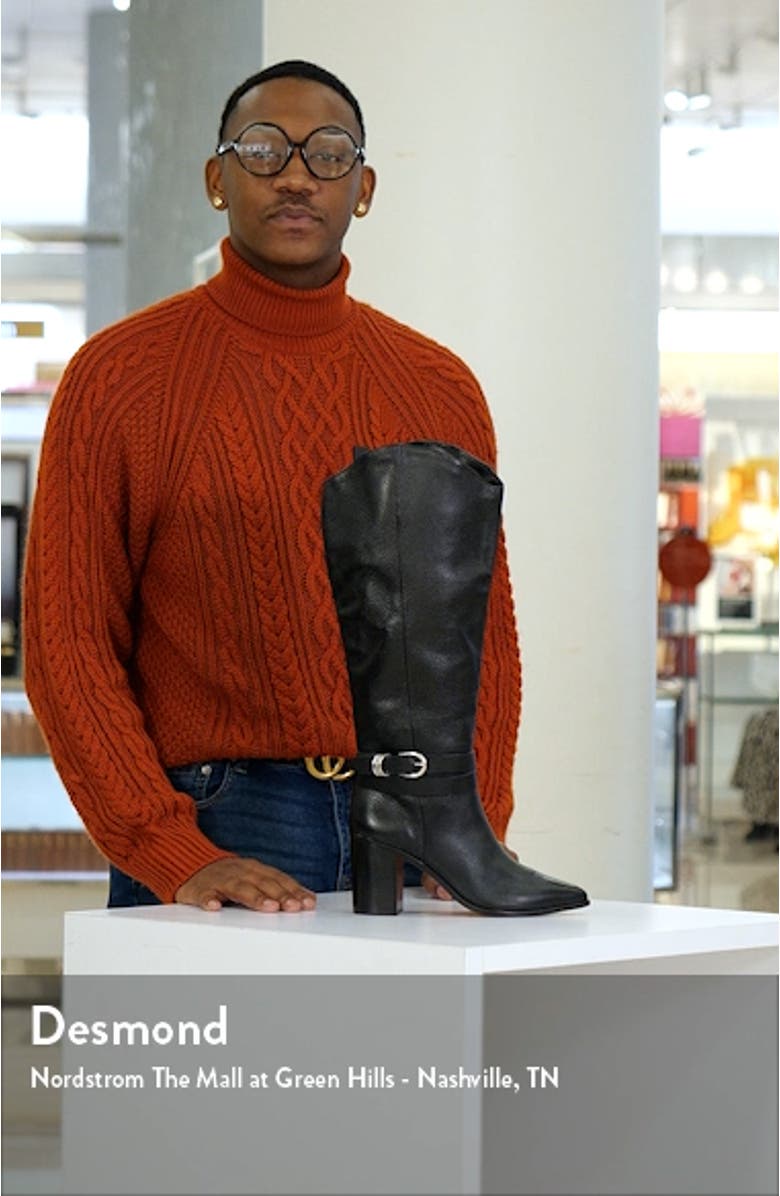 Tyrone Pointed Toe Knee High Boot, sales video thumbnail