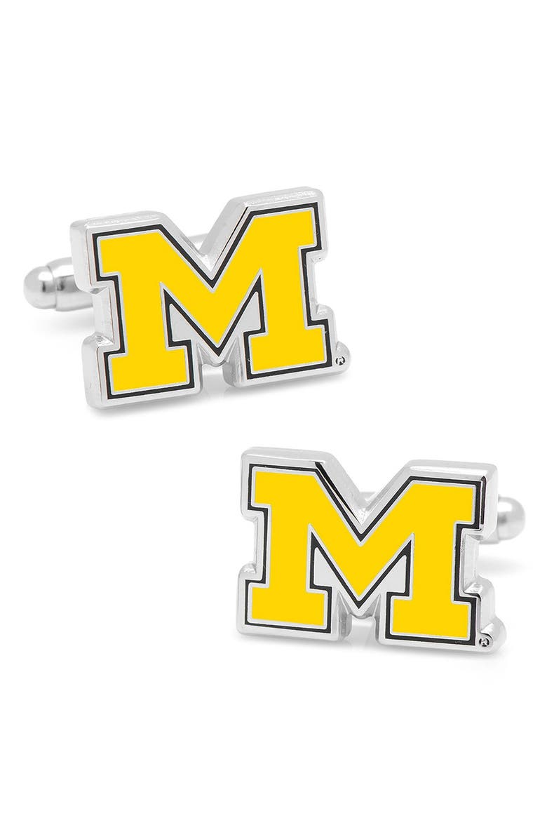 Cufflinks, Inc. Michigan Wolverines Cuff Links, Main, color, Silver
