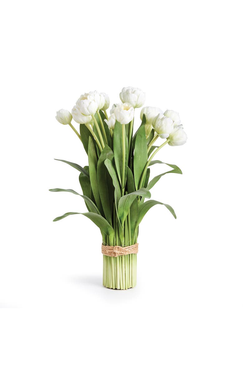 Napa Home & Garden Peony Tulip Bundle Drop-In 23.5", Main, color, White