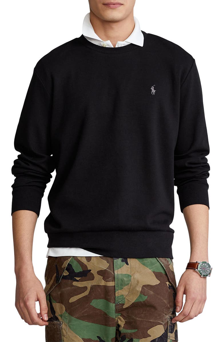 Polo Ralph Lauren Knit Crewneck Sweatshirt, Main, color, Polo Black/ C9686