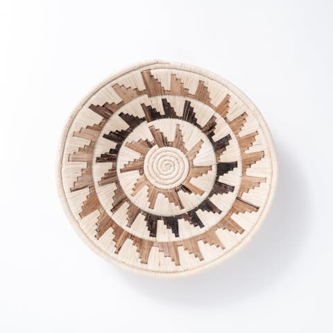 Mayan Sun Double Weave Basket ~ Banana Fiber