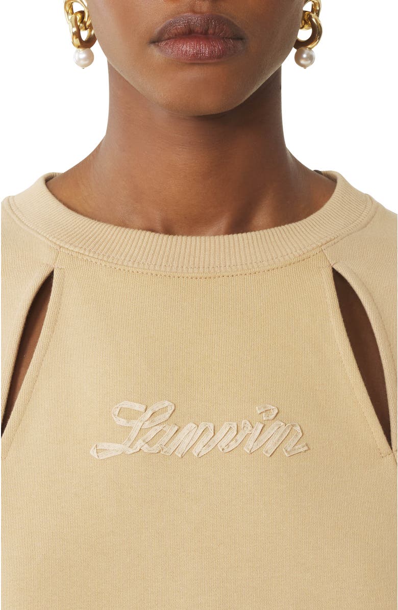 Lanvin White Lanvin Ribbon Sweatshirt, Alternate, color, Sand