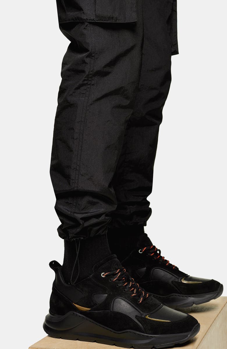 Topman Tech Skinny Fit Cargo Pants, Alternate, color,