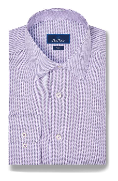 Trim Fit Herringbone Dobby Dress Shirt