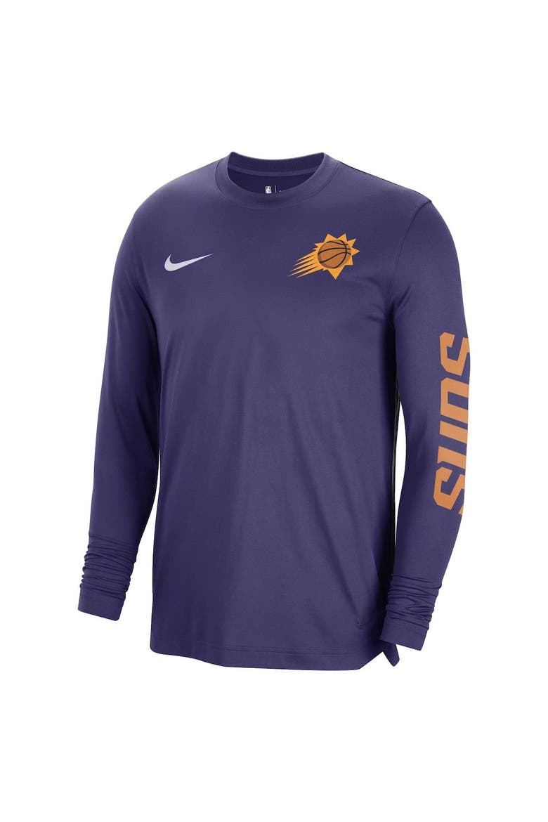 Unisex Nike Purple Phoenix Suns 2023/24 Authentic Pregame Long Sleeve Shooting Shirt, Alternate, color, Purple