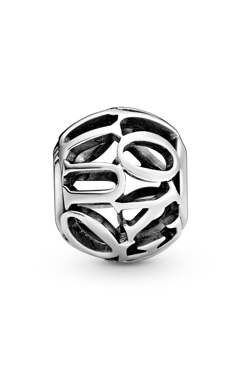 PANDORA Openwork I Love You Script Charm, Alternate, color,