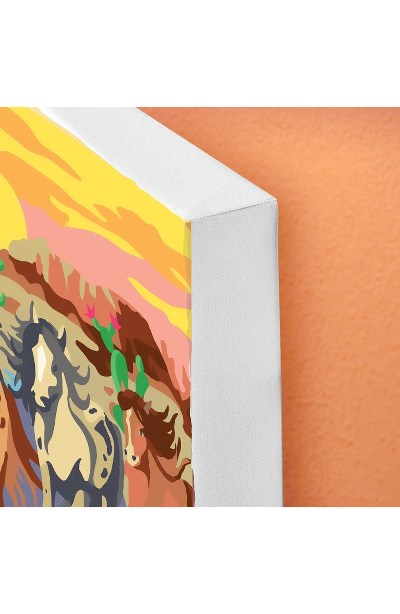 BRIGHT STRIPES Wild Horses Paint by Numbers Art Kit, Alternate, color, Multi