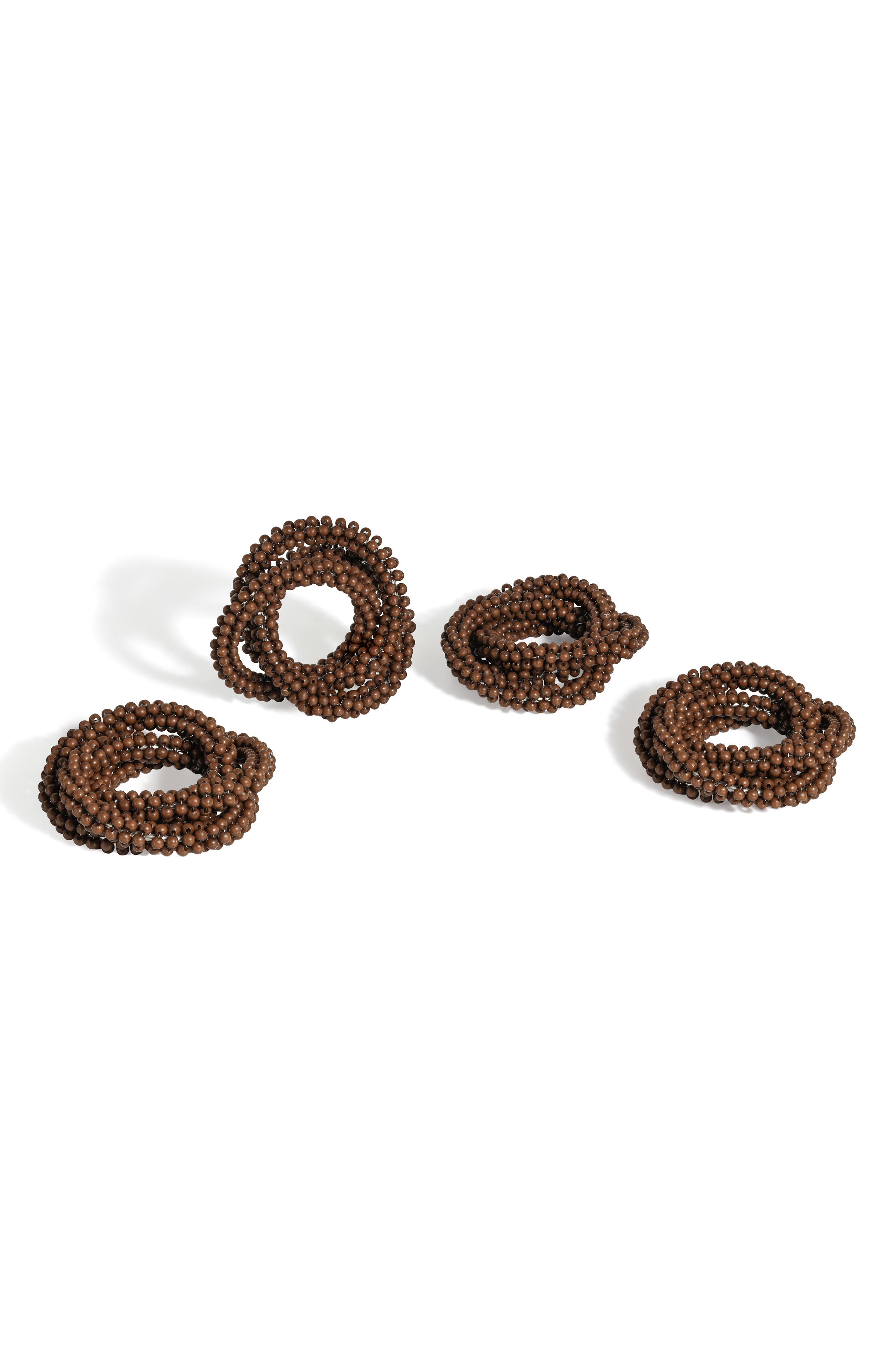 Tiramisu Earthen Elegance 4-Pack Napkin Rings