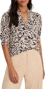 NIC+ZOE Contrast Swirl Top