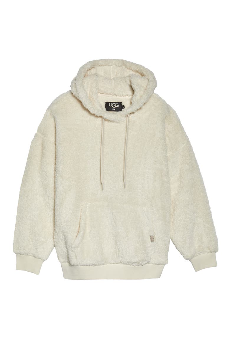Lorya Double Face Fleece Hoodie, Alternate, color, CREAM