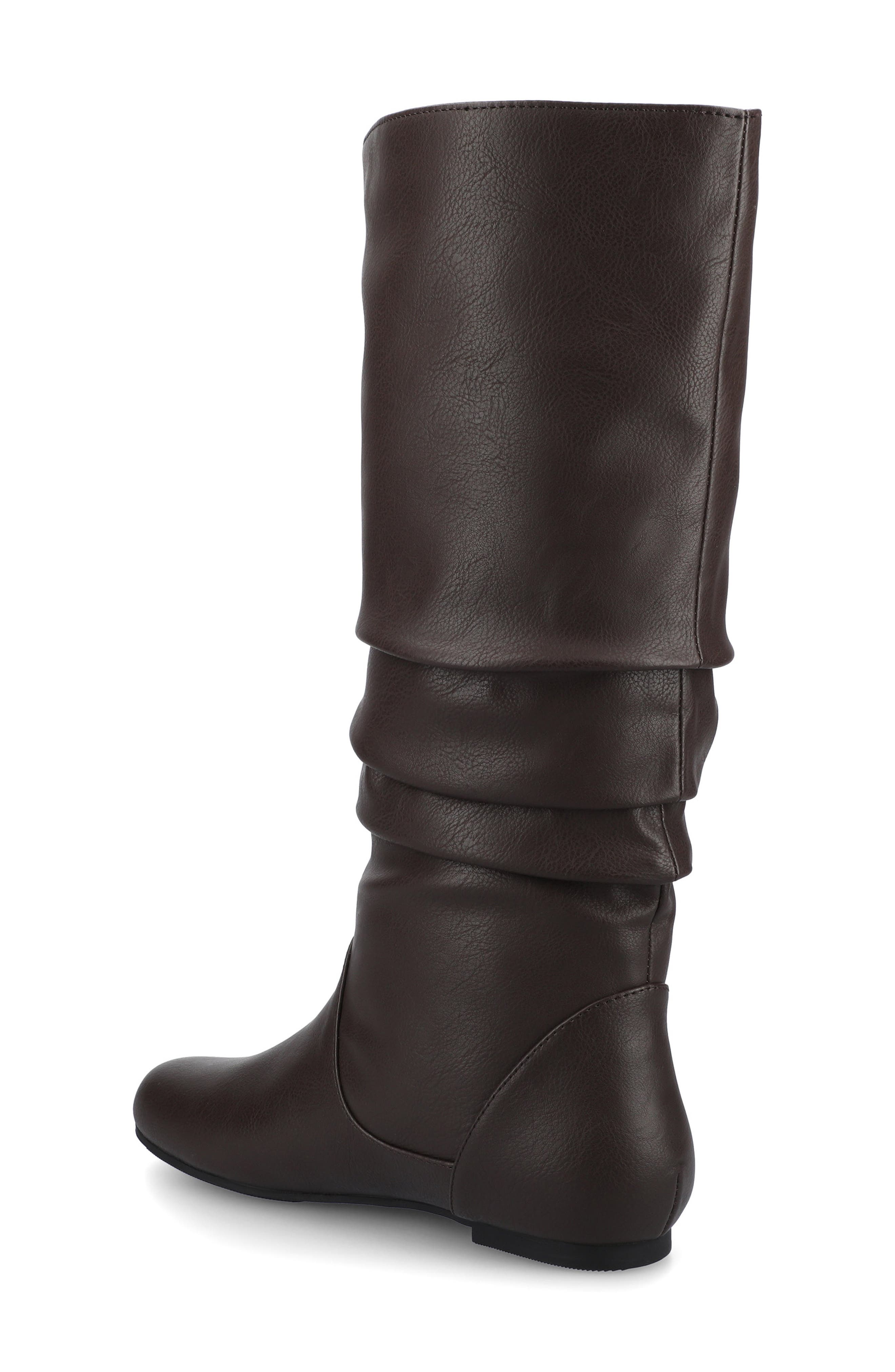 Journee Collection JOURNEE Jayne Ruched Tall Boot - Wide Calf, Alternate, color, Brown