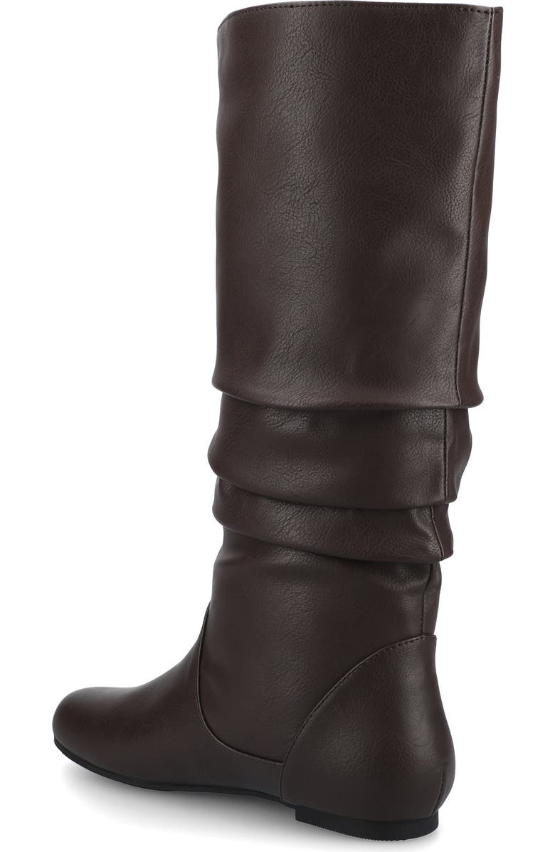 Journee Collection JOURNEE Jayne Ruched Tall Boot - Wide Calf, Alternate, color, Brown