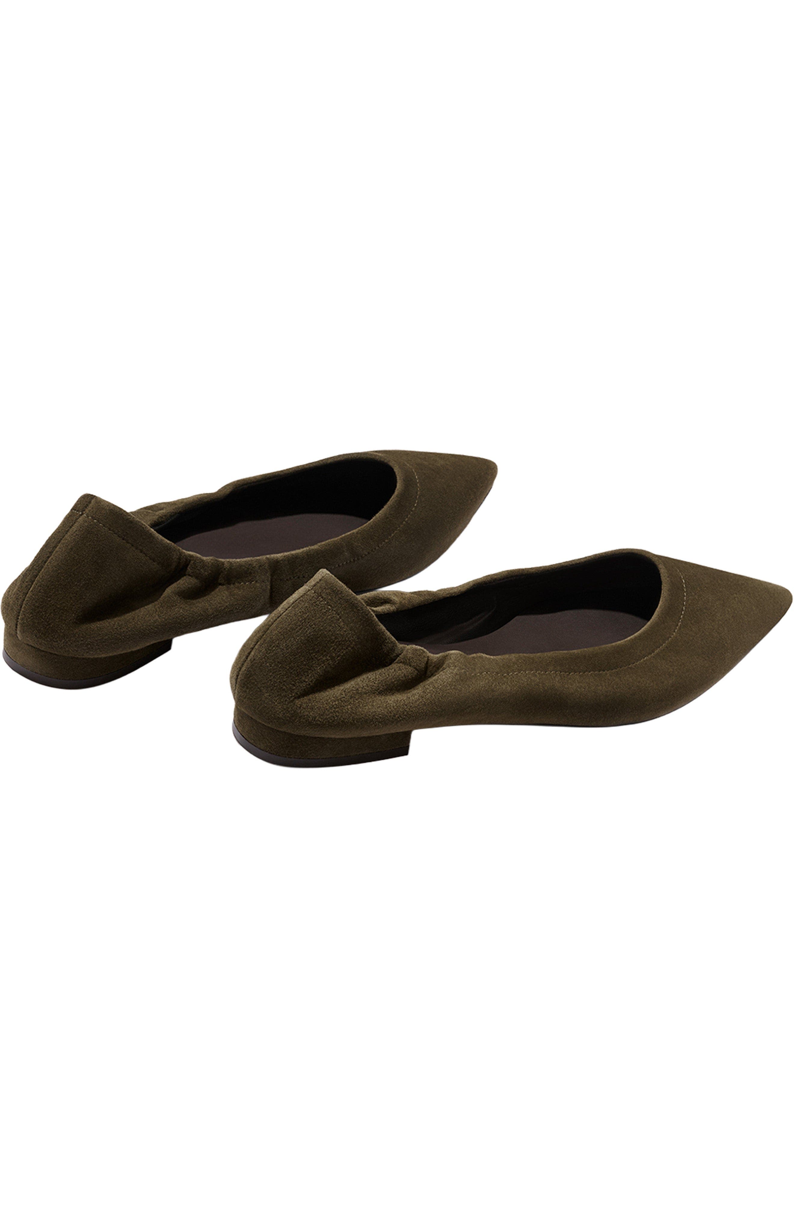 The Roma Ballet Flat, Alternate, color, Moss Suede