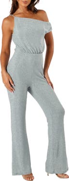 Petal & Pup Heather Sparkle One-Shoulder Jumpsuit