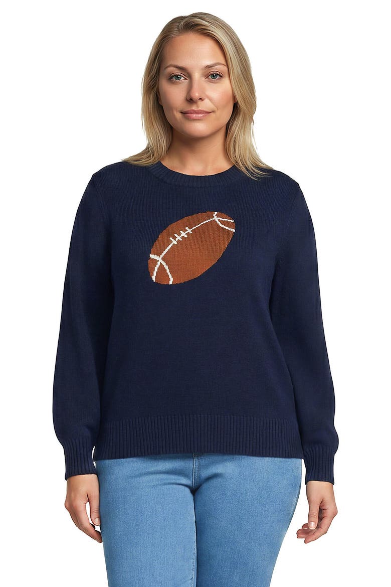Plus Size Drifter Sports Icon Sweater, Main, color, Football/Navy