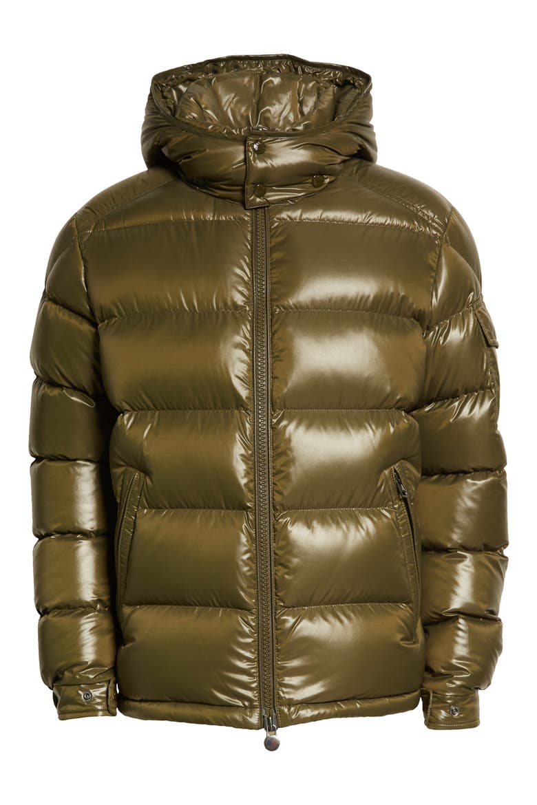 Maya Lacquered Down Jacket, Alternate, color, KHAKI GREEN