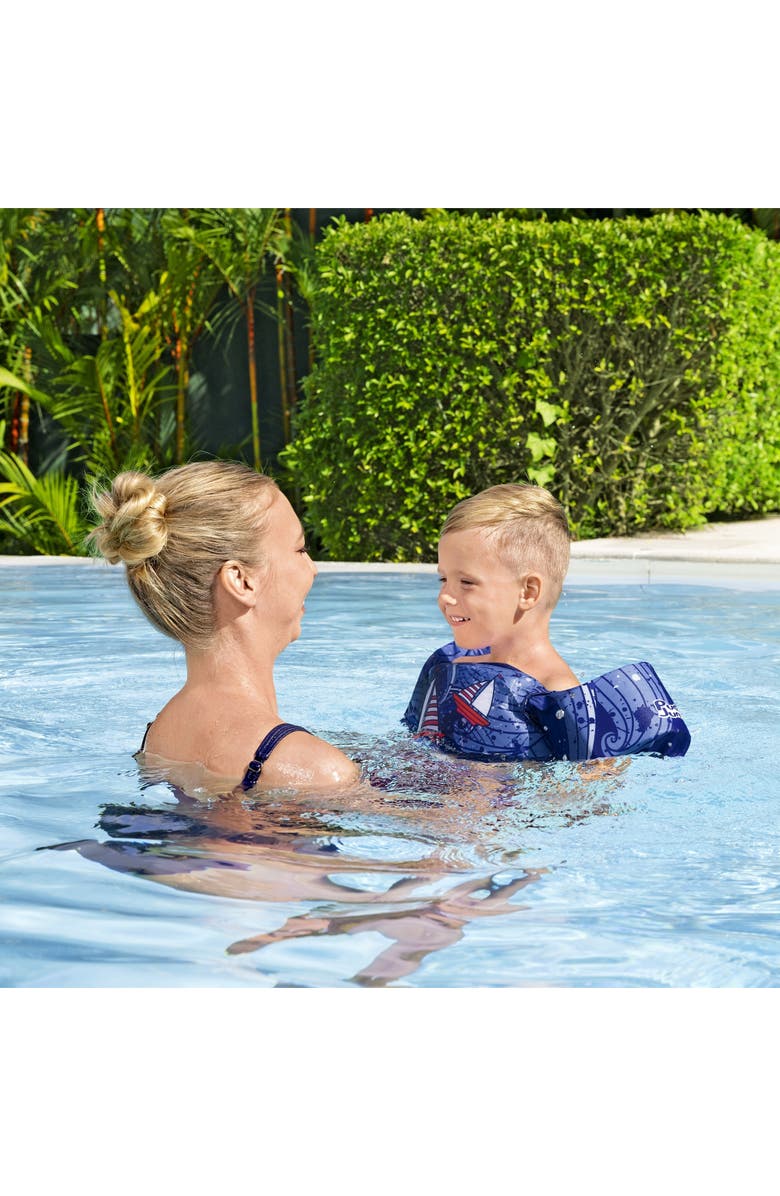 Puddle Jumper Child Deluxe Life Vest Sailboats, Alternate, color, Purple