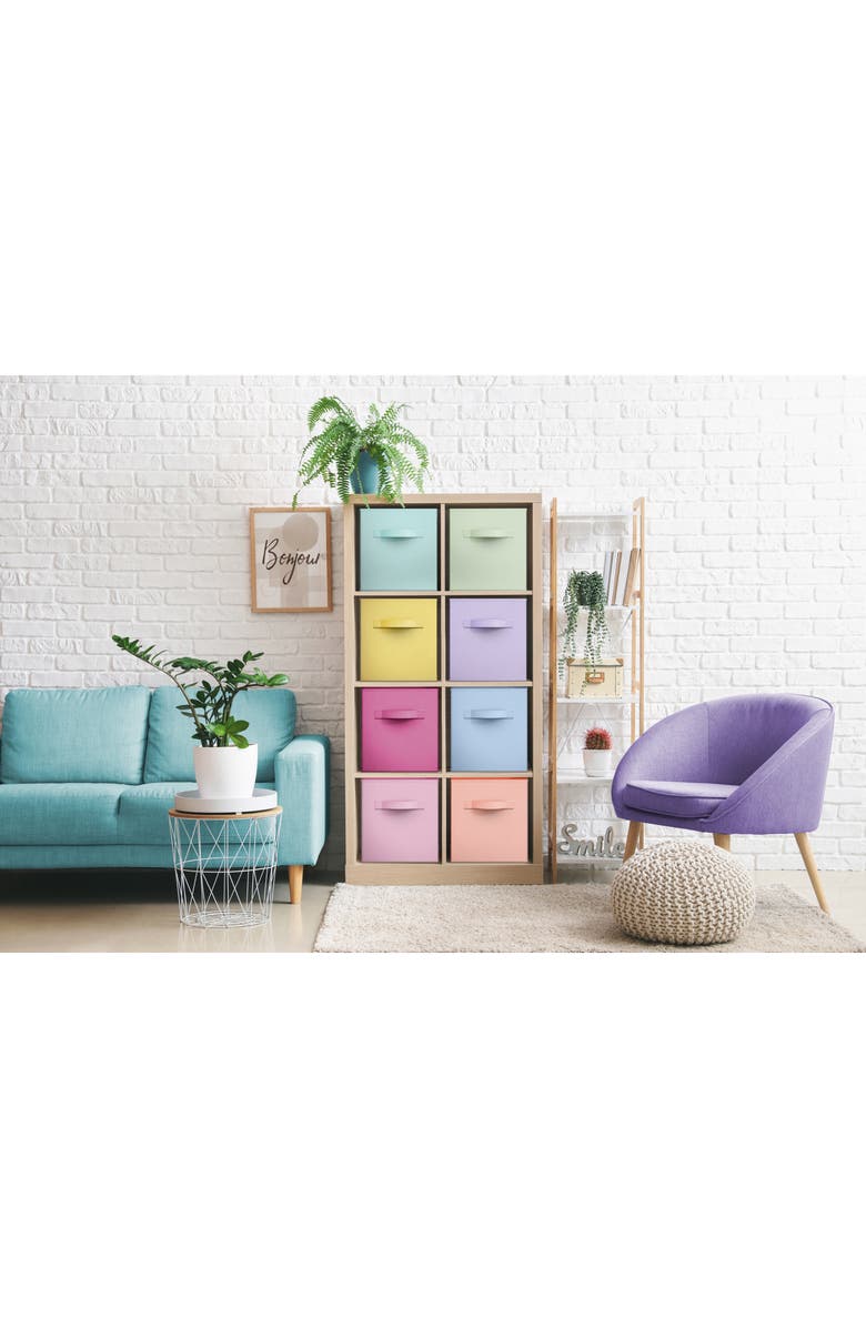 SORBUS 8-Pack Foldable Storage Cube Bins, Alternate, color, Light Pastels
