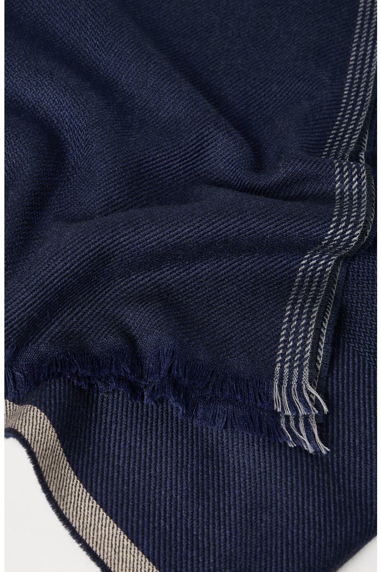 Wool and cashmere scarf, Alternate, color, Blue