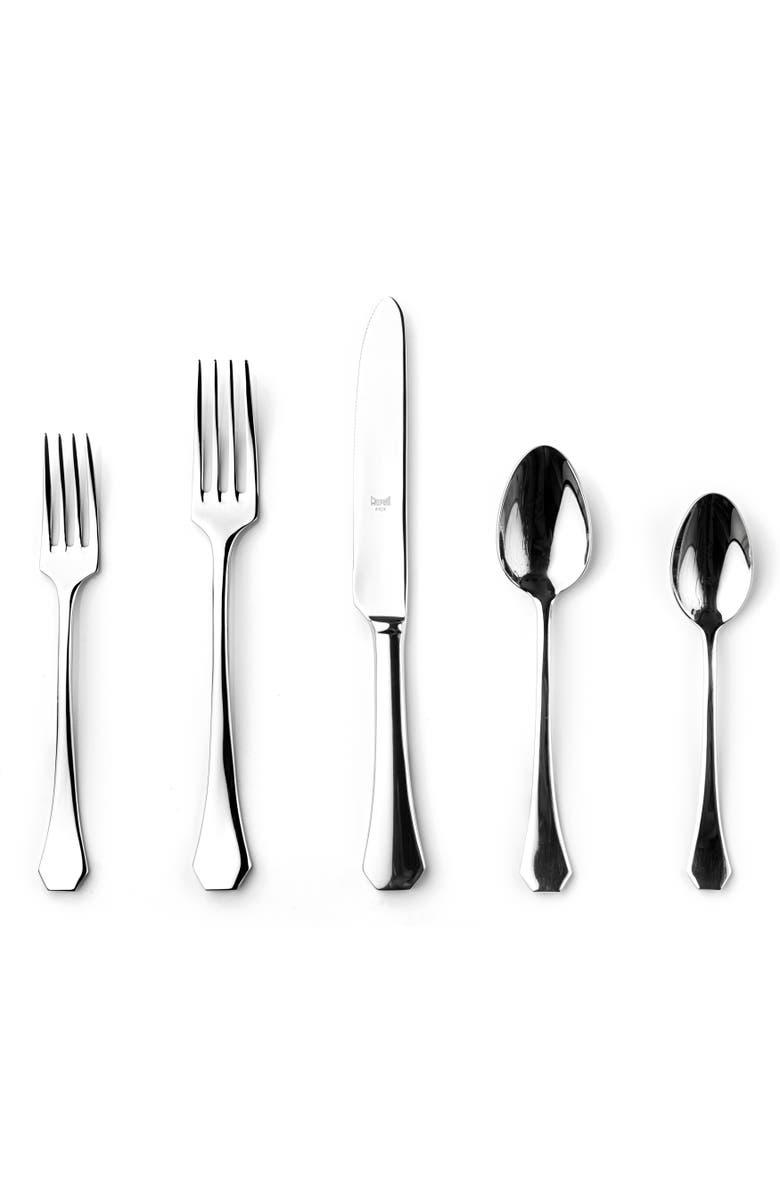 Mepra Moretto Flatware Set - 5 Pieces, Main, color, Silver