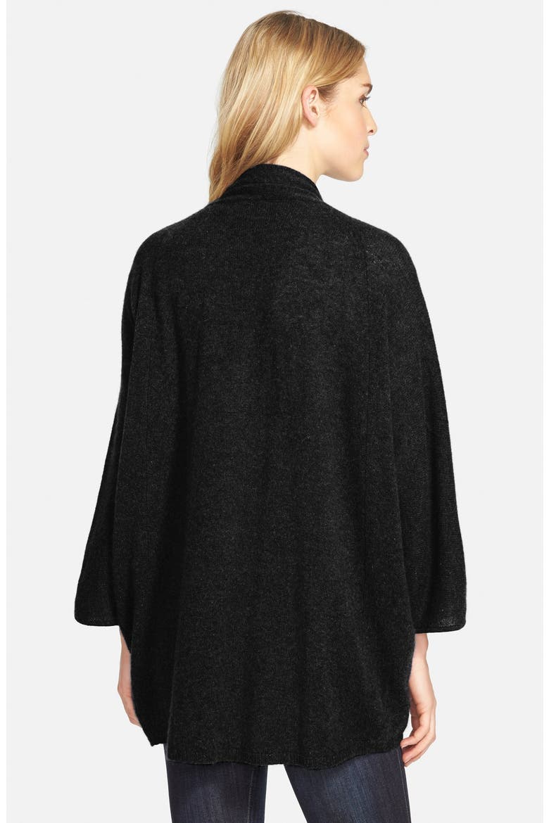 Open Front Cashmere Cardigan, Alternate, color, BLACK