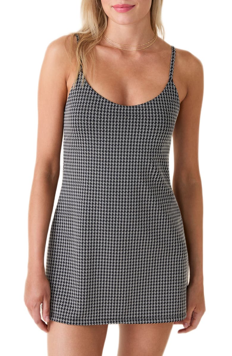 Andie The Amalfi One-Piece Swim Dress, Main, color, Black Houndstooth
