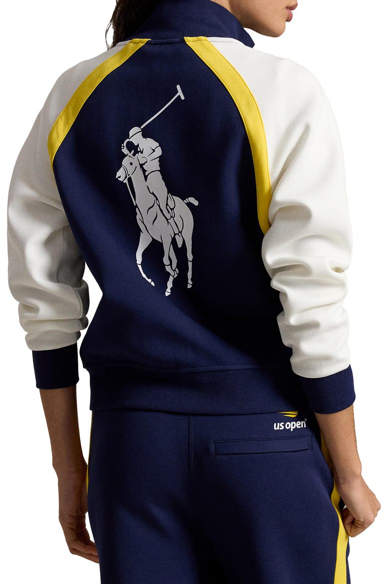US Open® Collection Double Knit Logo Graphic Two Way Zip Sweatshirt, Alternate, color, MULTI