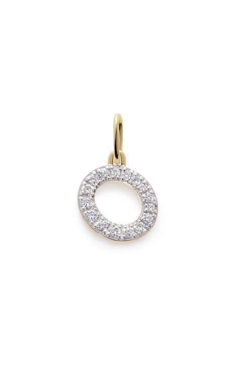 Lab Grown Diamond Initial Pendant Charm