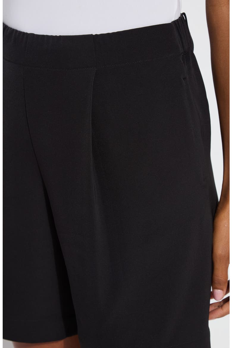 Dia Pleated Shorts, Alternate, color, BLACK