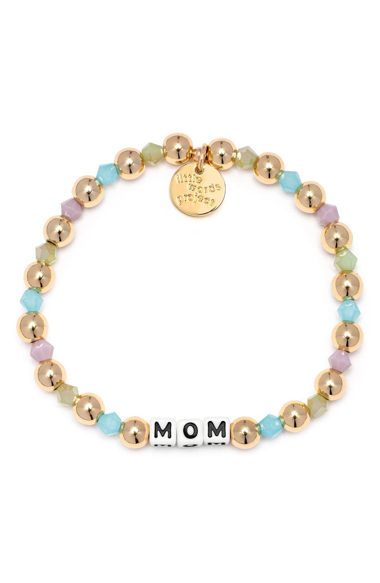 Little Words Project Mom Beaded Stretch Bracelet, Main, color, 