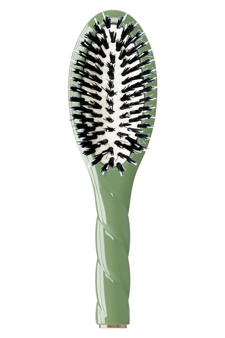 N.02 The Small Care & Detangling Hairbrush, Main, color, ALMOND GREEN
