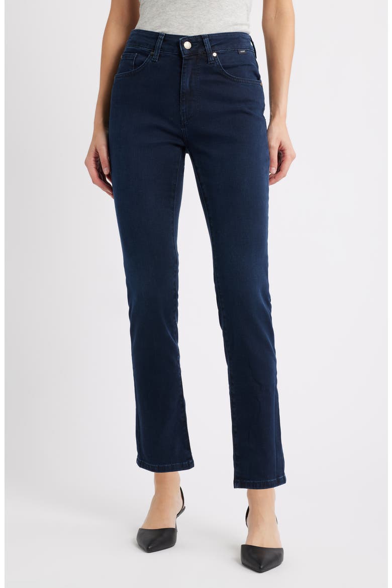 Kathleen Mid Waist Slim Boyfriend Jeans, Main, color, INK FEATHER LUXE