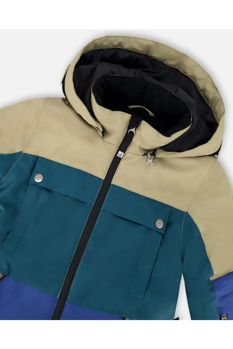 One-Piece Teknik Snowsuit Colorblocked, Alternate, color, Navy Blue