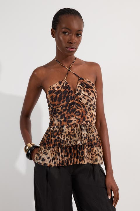 Tiered Halterneck Top