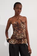 Karen Millen Tiered Halterneck Top