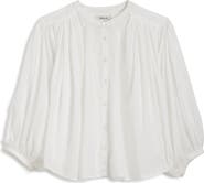Madewell Shirred Voile Button-Up Top