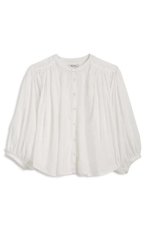 MADEWELL MADEWELL SHIRRED VOILE BUTTON-UP TOP 