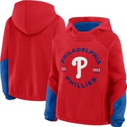 FANATICS Women's Fanatics Red Philadelphia Phillies Oversized Time to Win Pullover Hoodie