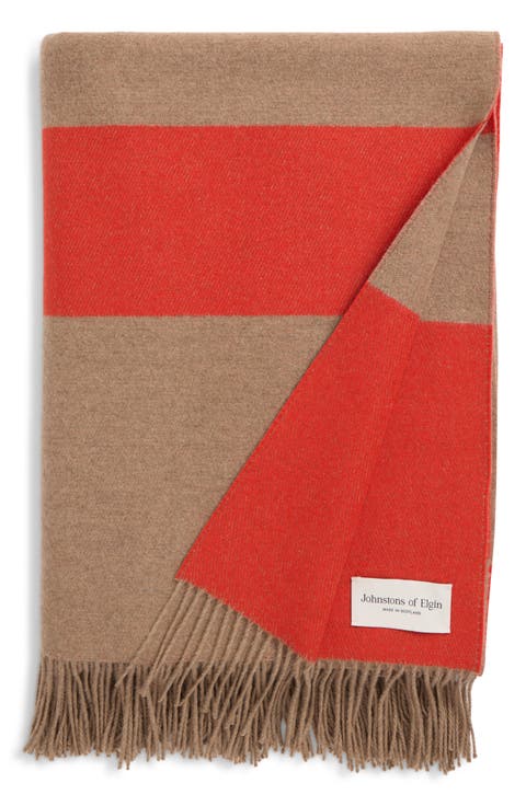 Stripe Wool Throw Blanket