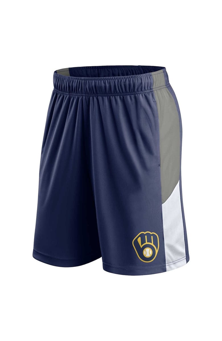 PROFILE Men's Profile Navy/Gray Milwaukee Brewers Team Shorts, Alternate, color, Navy