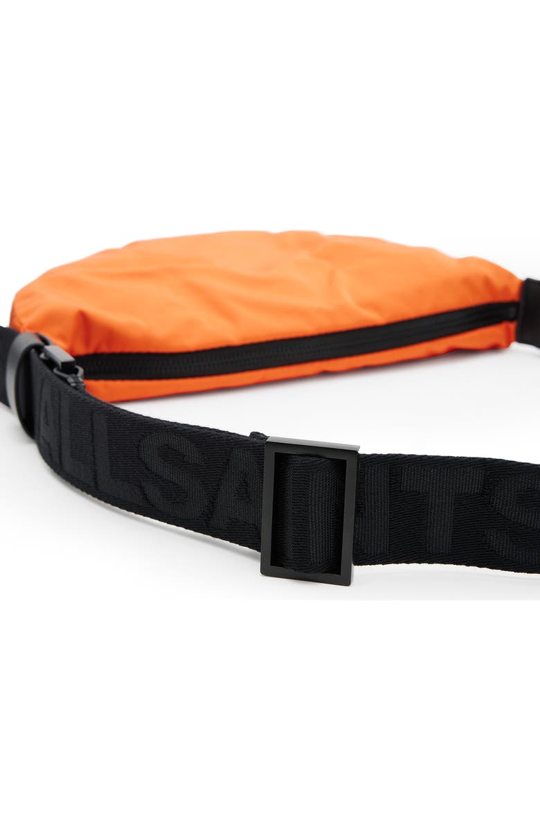 AllSaints Half Moon Recycled Polyester Crossbody Bag, Alternate, color,