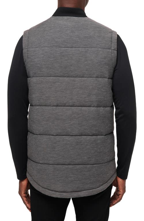 Travismathew Climate Drop Quilted Vest In Heather Black