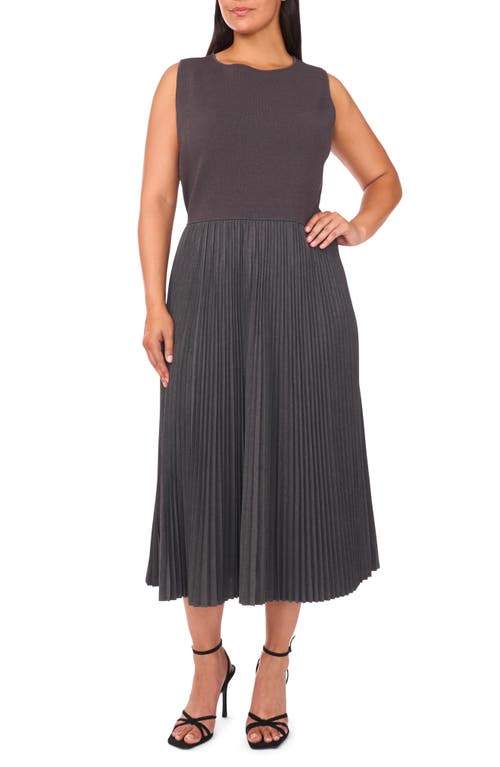 Halogenr Halogen(r) Sleeveless Mixed Media Maxi Dress In Animal Print