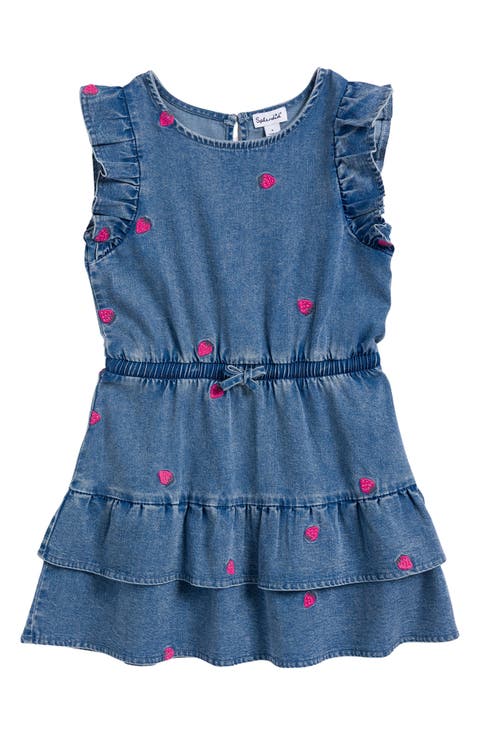Kids' Berry Sweet Denim Dress